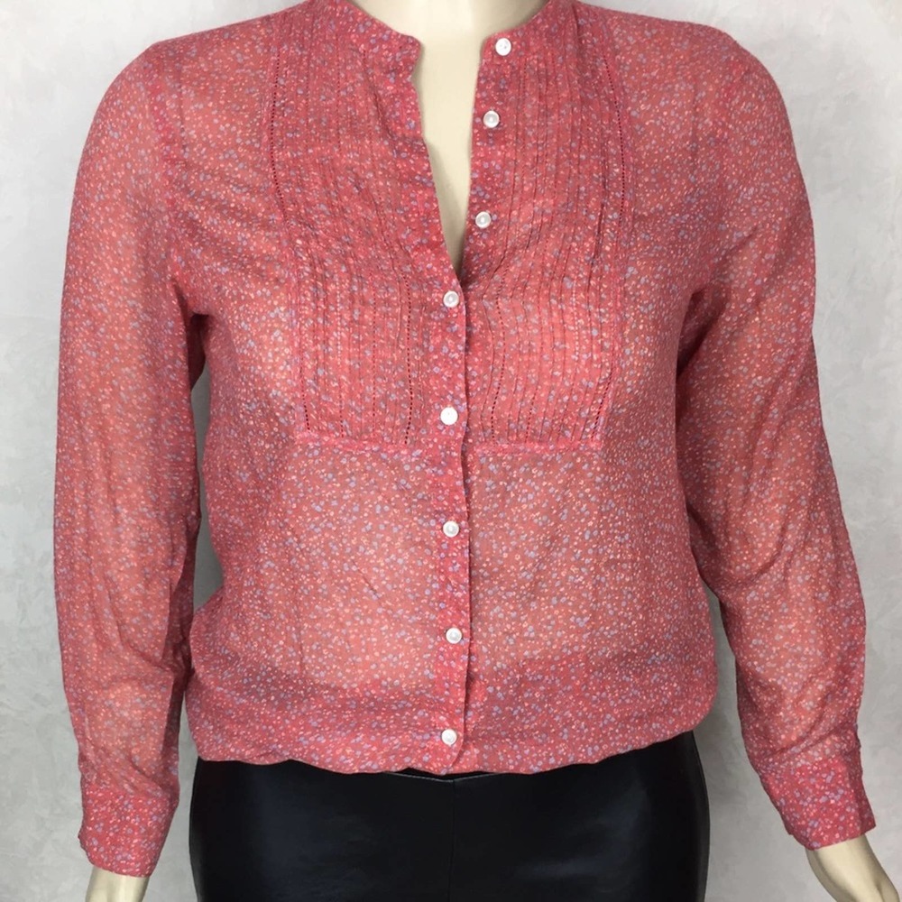 GAP Western Bibbed Floral Button Down Top - Picture 5 of 7